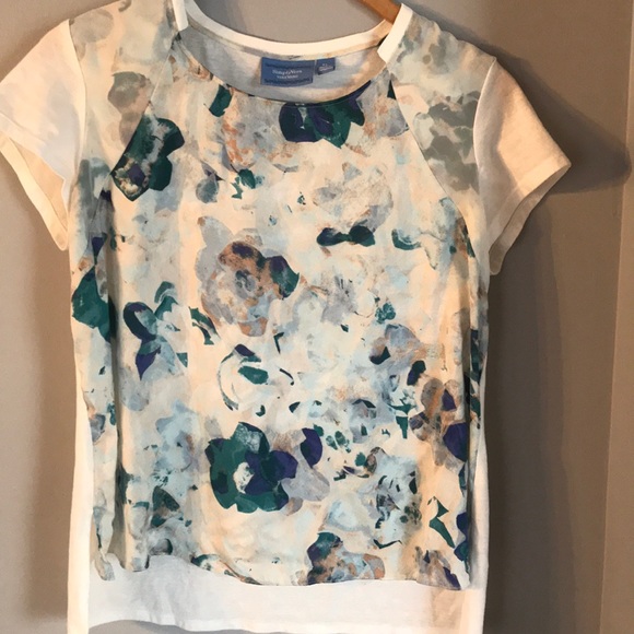 Simply Vera Vera Wang Tops - Floral short sleeve shirt